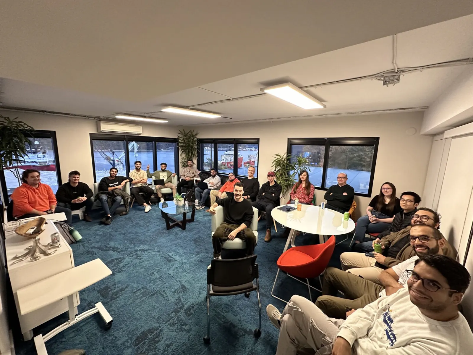 A talk in the round at the waterfront space